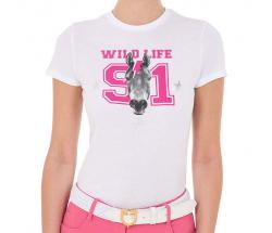 T-SHIRT DONNA EQUESTRO WILD LIFE in COTONE - 9869