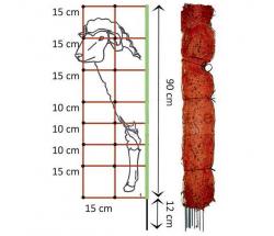 RETE ELETTRIFICATA PER ANIMALI ALTEZZA 90 CM BOBINA 50 MT - 7344