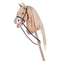 HOBBY HORSE CAVALLO GIOCATTOLO CON BASTONE IN LEGNO