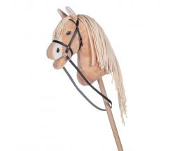 HOBBY HORSE CAVALLO GIOCATTOLO CON BASTONE IN LEGNO - 0121