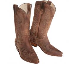 STIVALI WESTERN IN NABUK CON DECORAZIONI MARCA SANCHO BOOTS - 4263