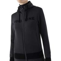 FELPA EQUILINE CON CAPPUCCIO E ZIP DA DONNA FASCIA IN VELLUTO